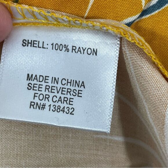NWT ModCloth On Cloud Nineties‎ Yellow Printed Shift Mini Dress Size 1X - Picture 9 of 11